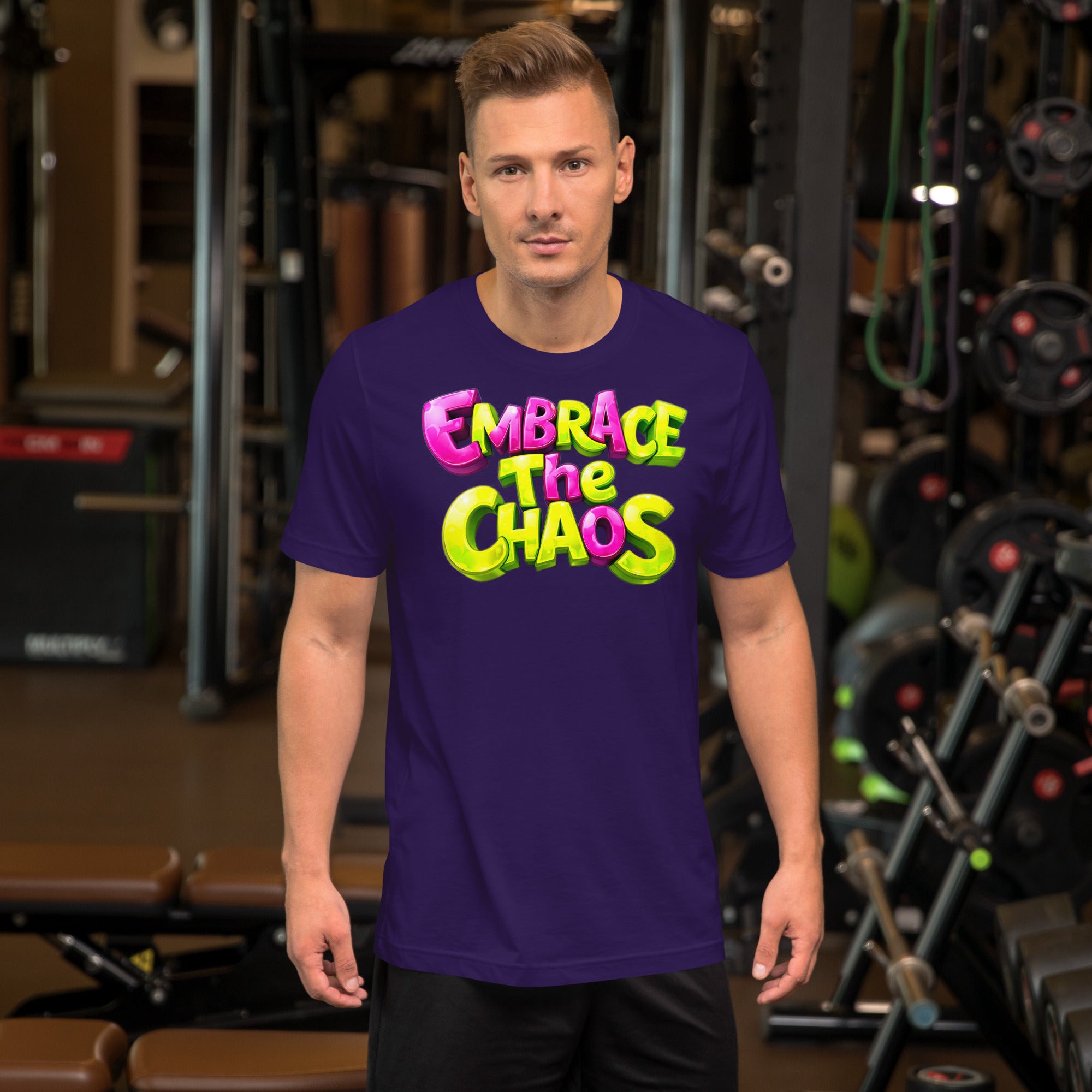 Unisex t-shirt - Embrace The Chaos Unisex T-Shirt – Bold Attitude Quote Tee by printfluence.net