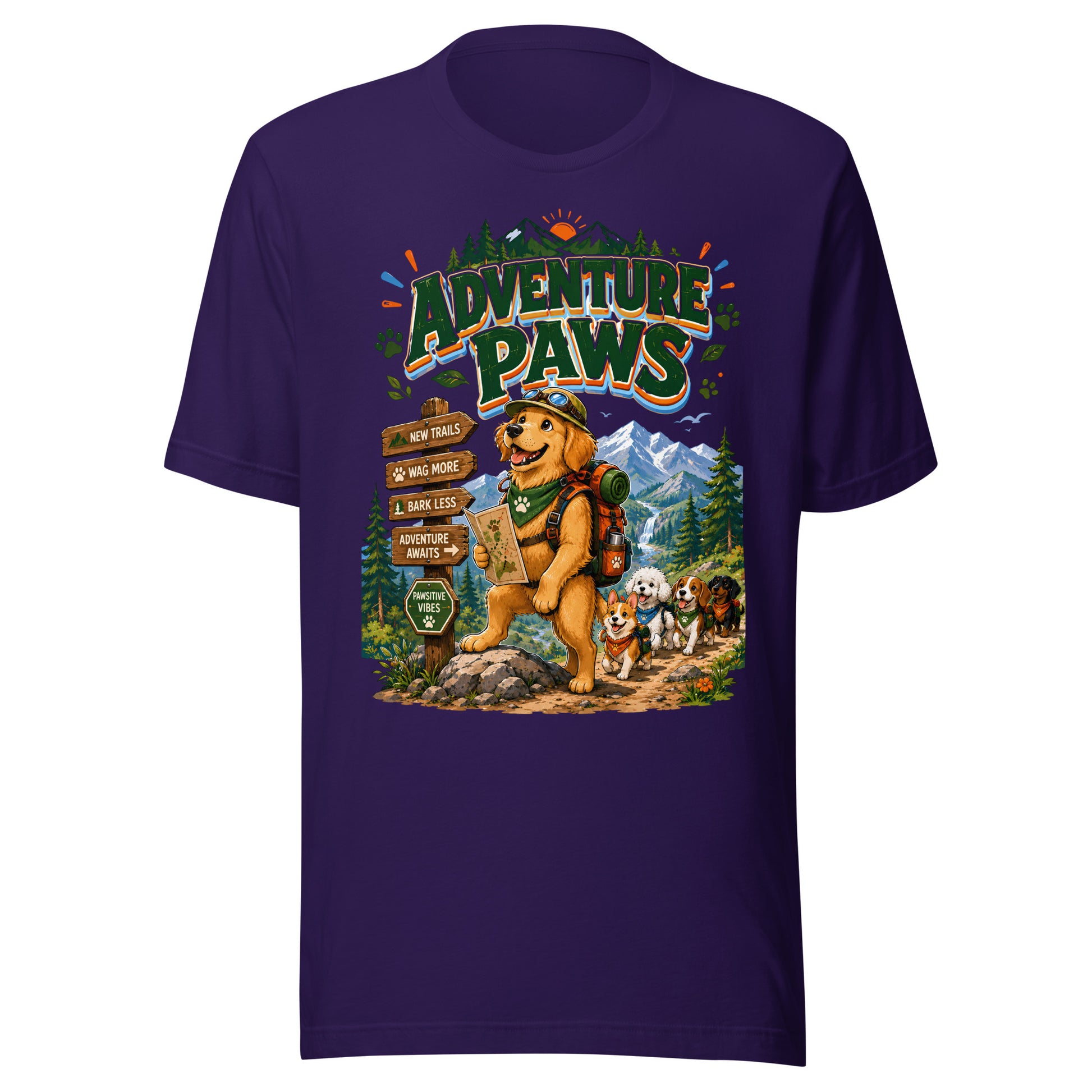 Unisex t-shirt - Elite Adventure Paws - Premium Luxury Hiking Dog Lovers Design by printfluence.net