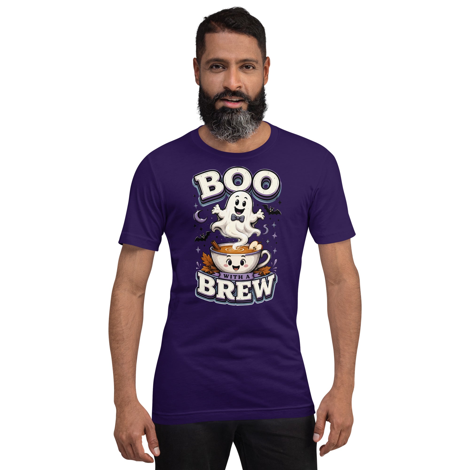 Boo With A Brew Cozy Horror Mystery Unisex T-Shirt by printfluence.net