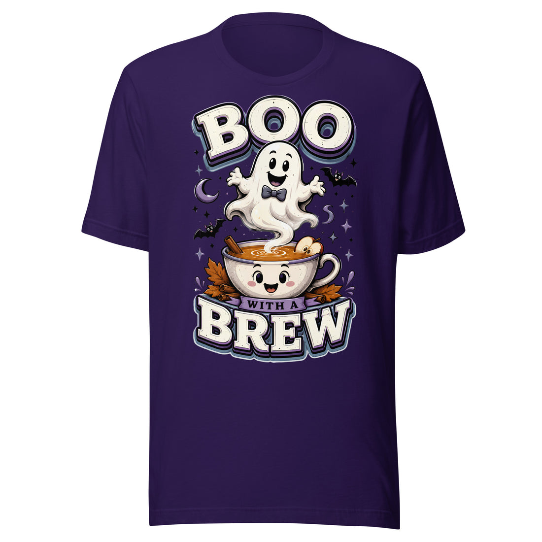 Boo With A Brew Cozy Horror Mystery Unisex T-Shirt by printfluence.net