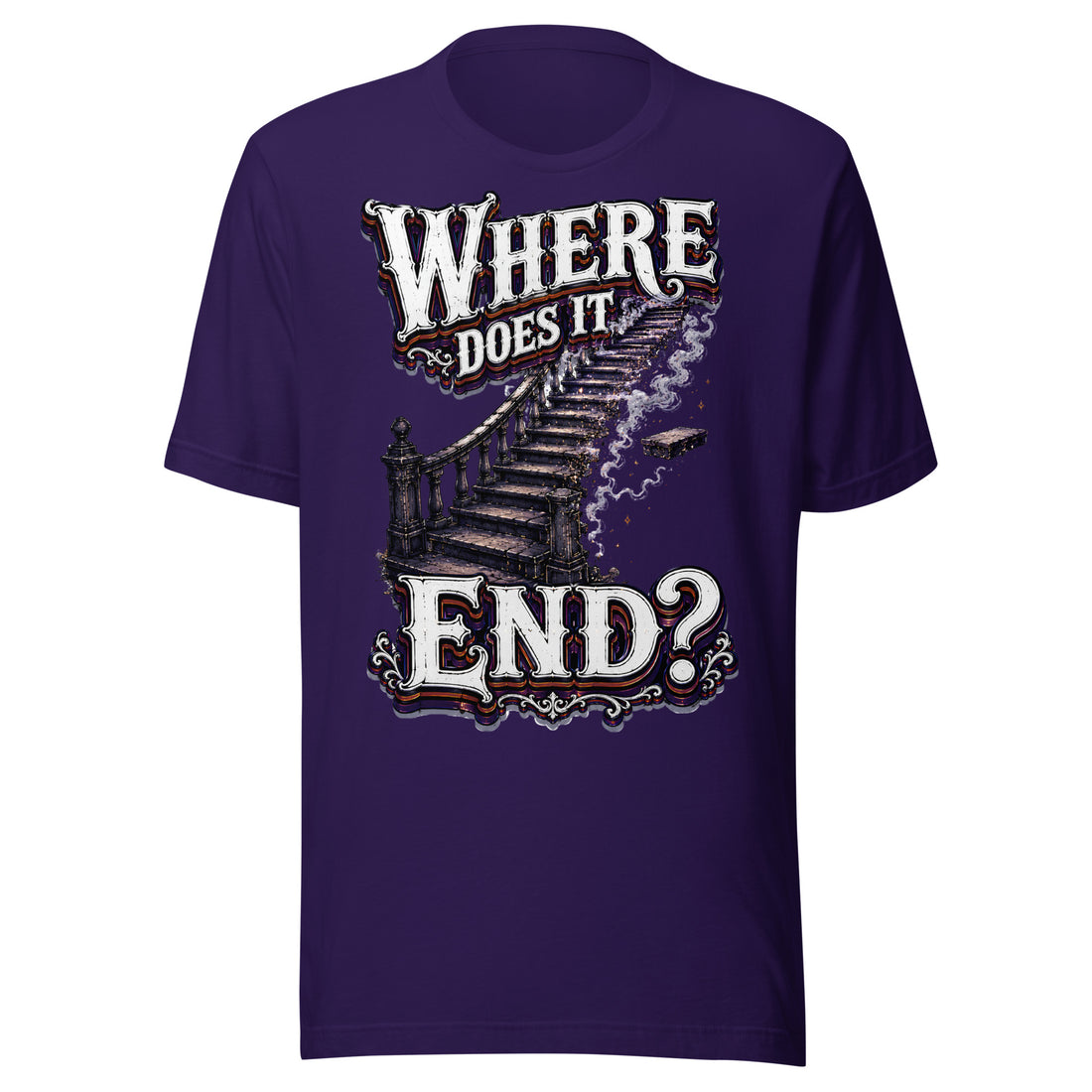 Where Does It End Vintage Horror Mystery Unisex Tee by printfluence.net