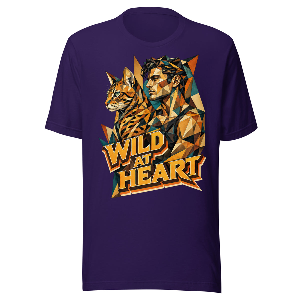 Cat Lovers Unisex Staple T-Shirt "Wild at Heart" by printfluence.net