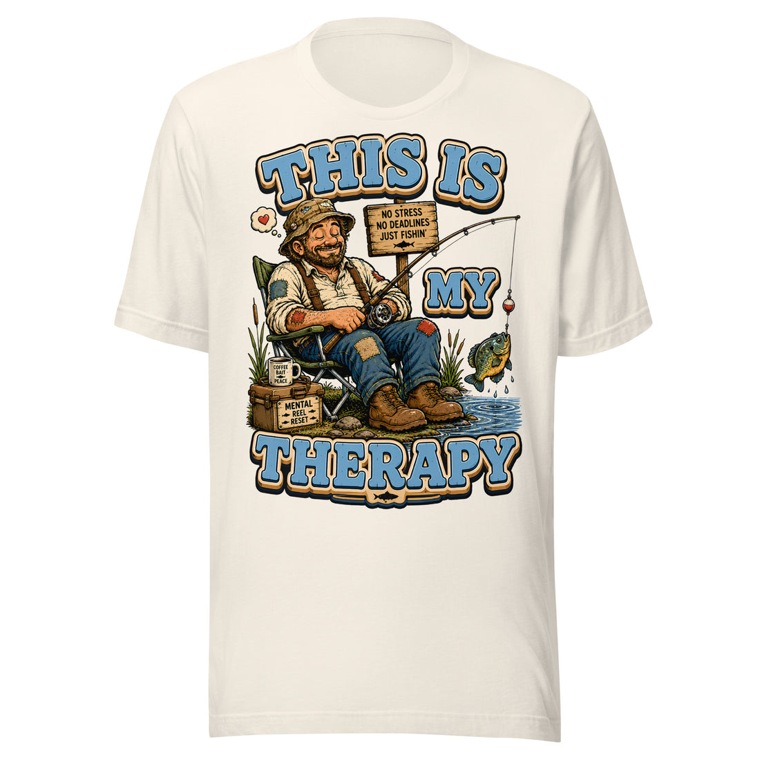 This Is My Therapy - Funny Fishing Lovers Unisex T-Shirt by printfluence.net