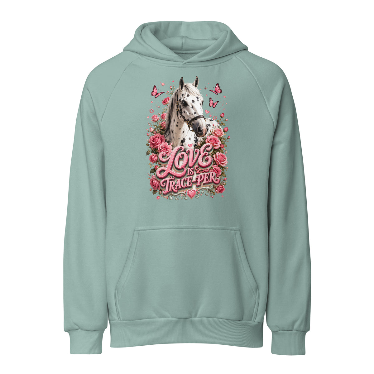 Horse Lovers: Appaloosa Floral Heart - Super Heavyweight Hoodie by printfluence.net