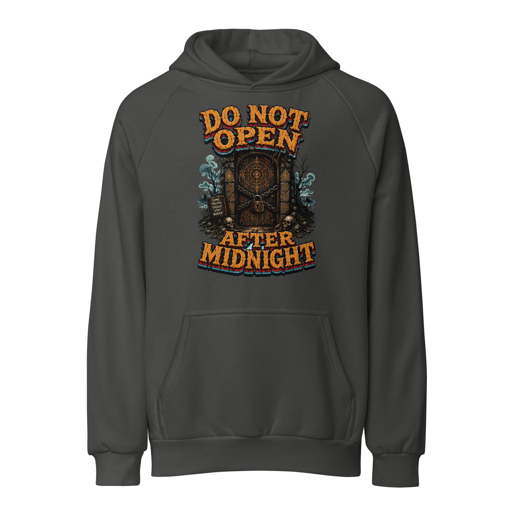 Do Not Open After Midnight Horror Mystery Unisex Super Heavyweight Hoodie by printfluence.net