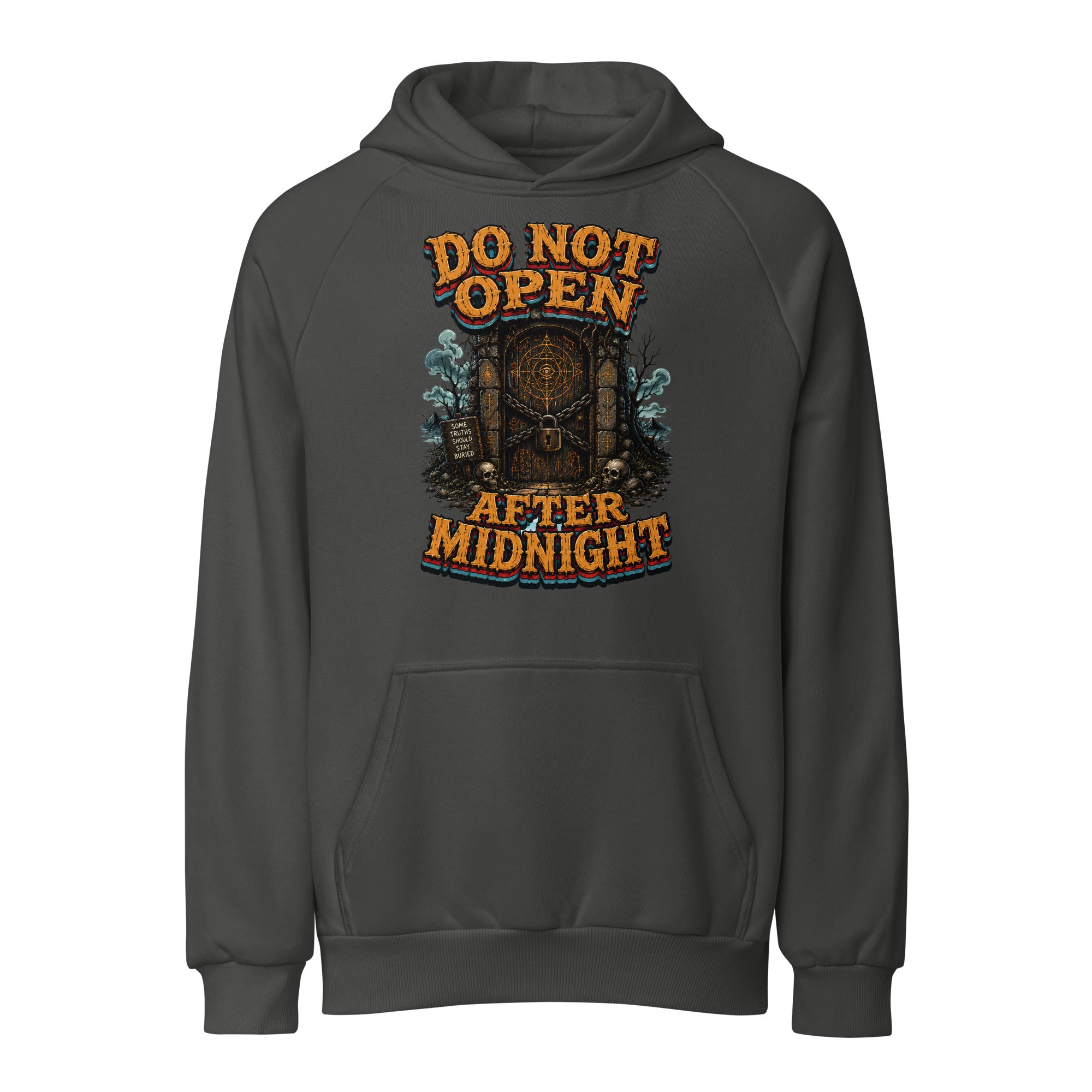 Do Not Open After Midnight Horror Mystery Unisex Super Heavyweight Hoodie by printfluence.net