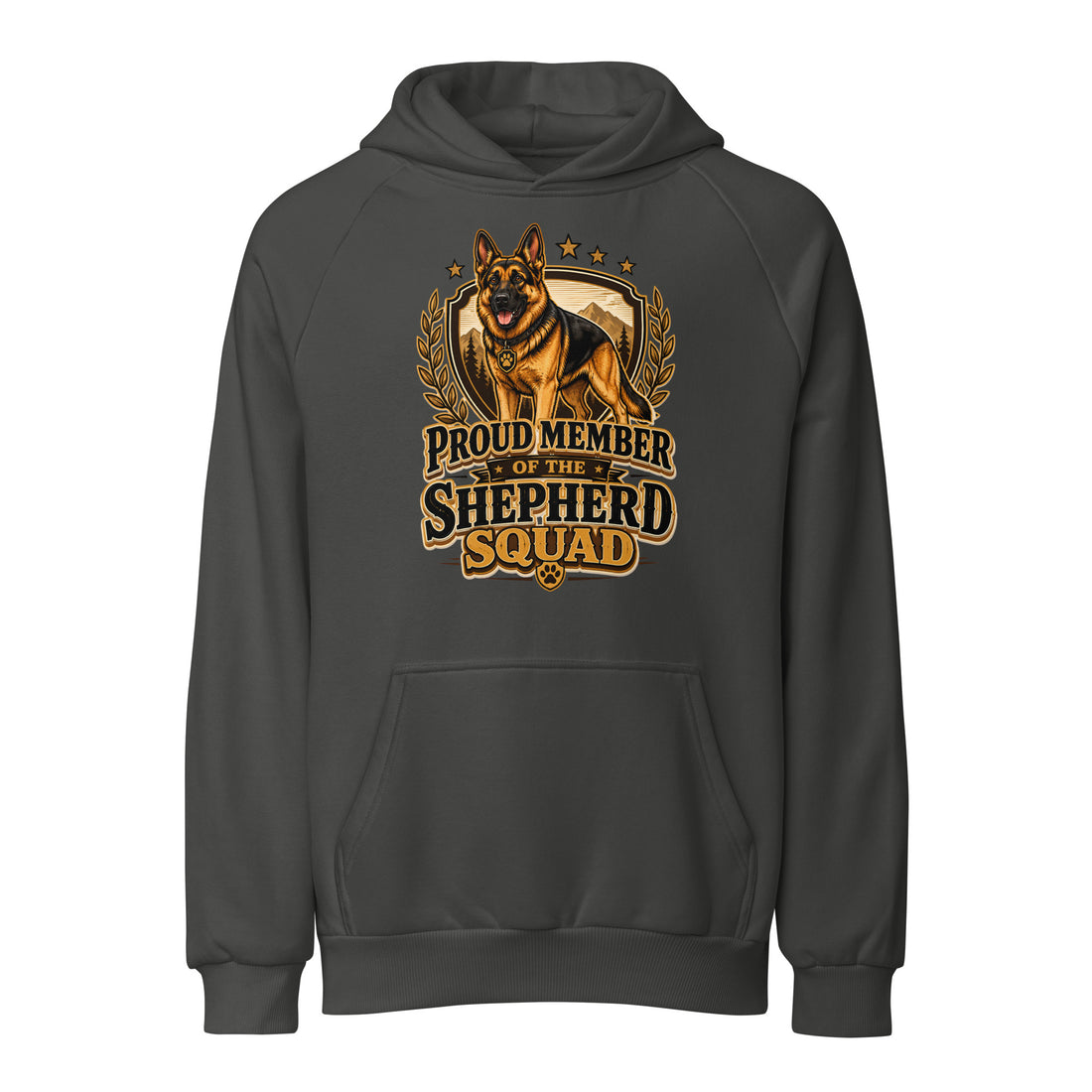 German Shepherd Squad Super Heavyweight Premium Hoodie by printfluence.net