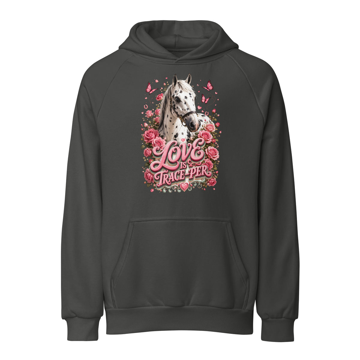 Horse Lovers: Appaloosa Floral Heart - Super Heavyweight Hoodie by printfluence.net