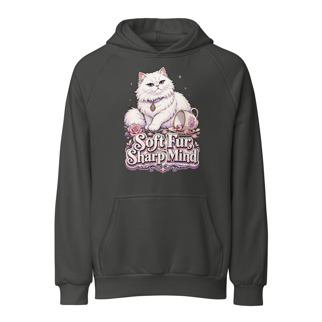 Soft Fur Sharp Mind Cat Heavyweight Hoodie by printfluence.net