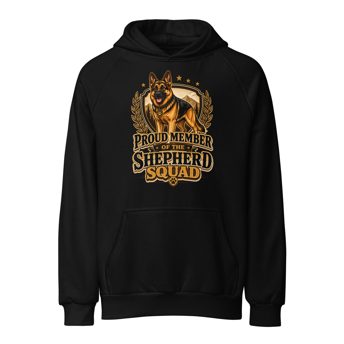 German Shepherd Squad Super Heavyweight Premium Hoodie by printfluence.net