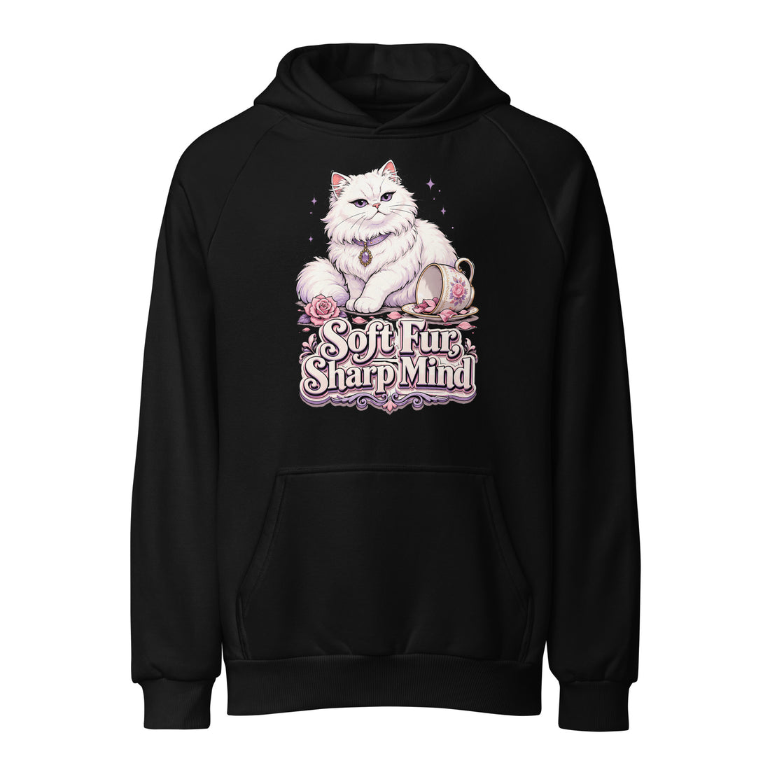 Soft Fur Sharp Mind Cat Heavyweight Hoodie by printfluence.net
