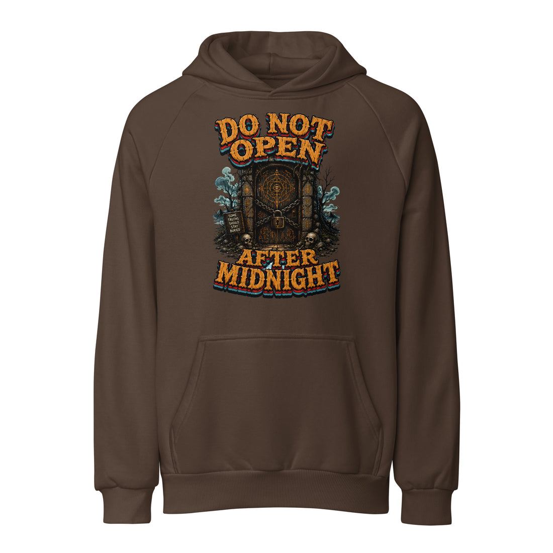 Do Not Open After Midnight Horror Mystery Unisex Super Heavyweight Hoodie by printfluence.net