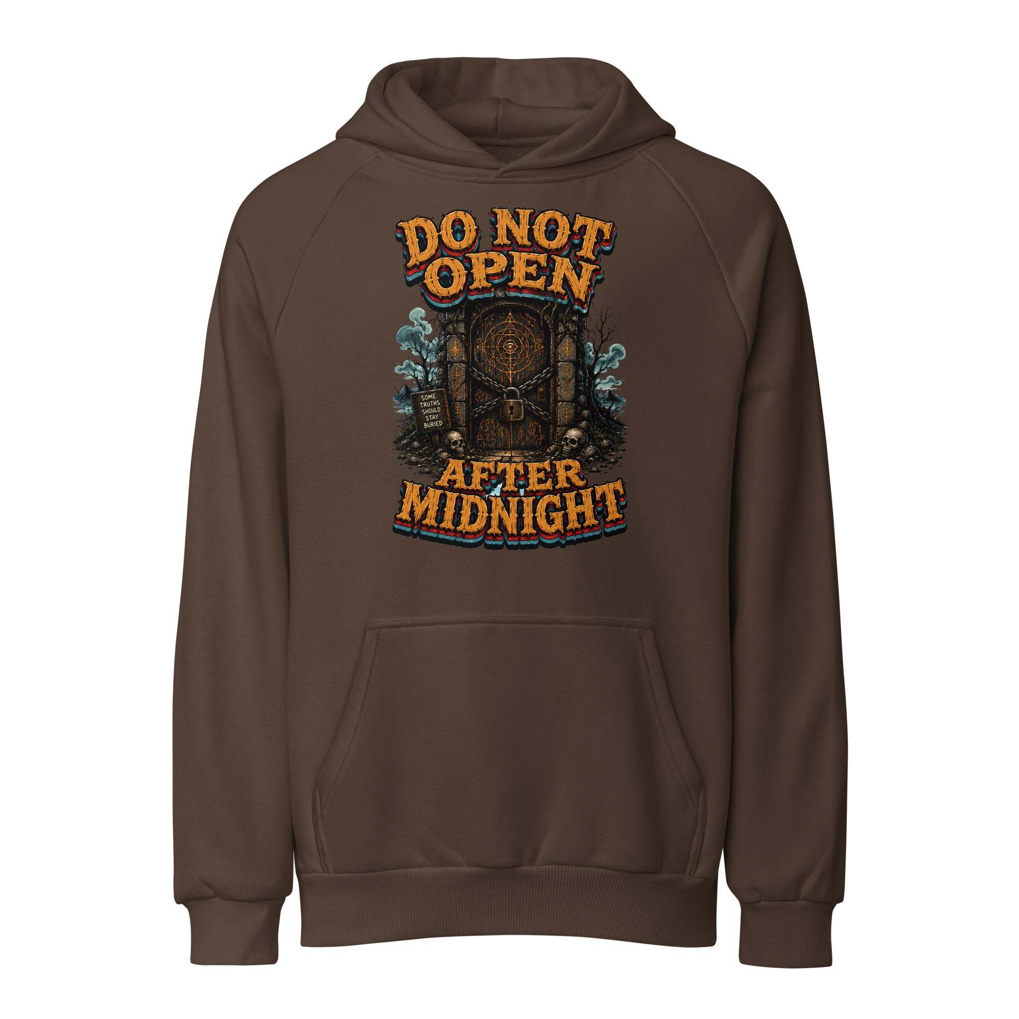 Do Not Open After Midnight Horror Mystery Unisex Super Heavyweight Hoodie by printfluence.net