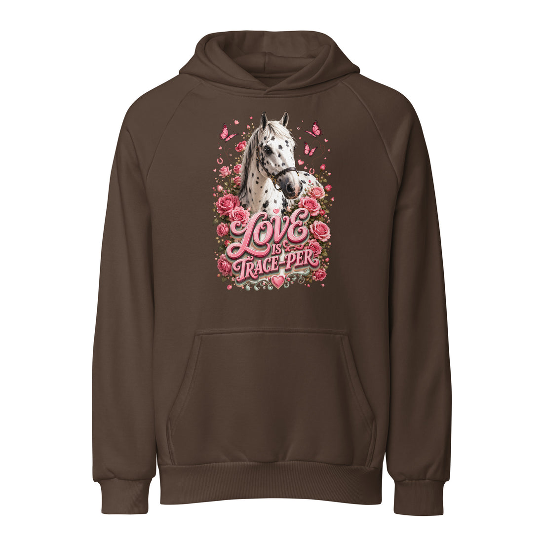 Horse Lovers: Appaloosa Floral Heart - Super Heavyweight Hoodie by printfluence.net