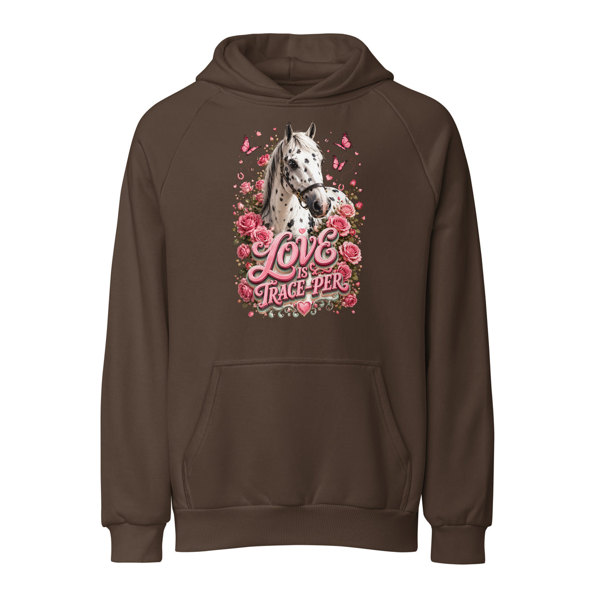 Horse Lovers: Appaloosa Floral Heart - Super Heavyweight Hoodie by printfluence.net