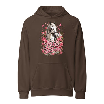 Horse Lovers: Appaloosa Floral Heart - Super Heavyweight Hoodie by printfluence.net