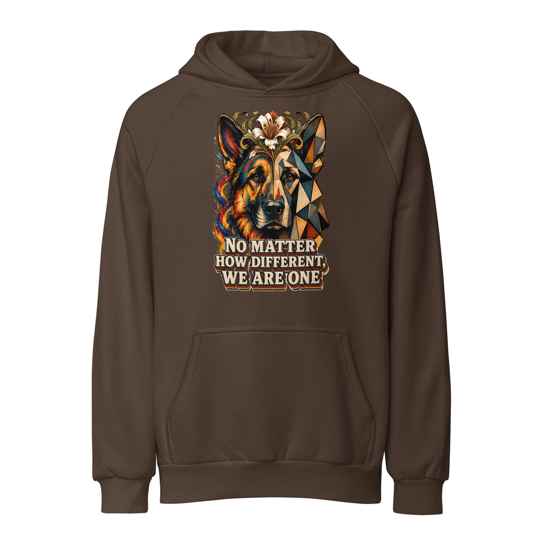 German Shepherd Lovers Unisex Super Heavyweight Hoodie | Duality Artistic Graphic Sweatshirt by printfluence.net