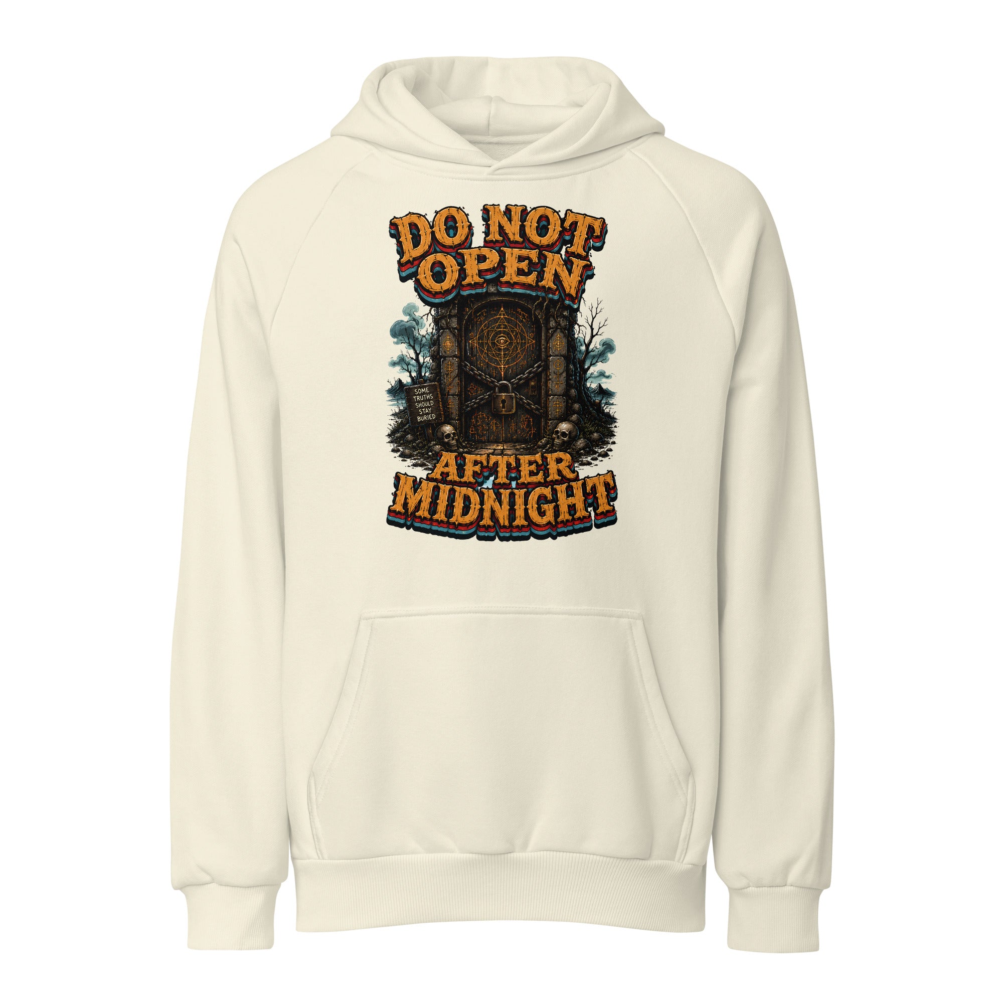 Do Not Open After Midnight Horror Mystery Unisex Super Heavyweight Hoodie by printfluence.net