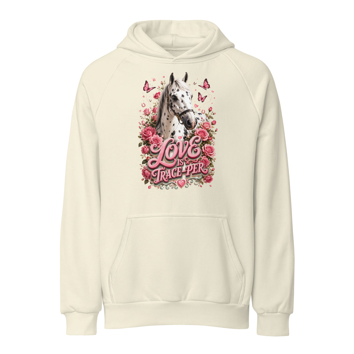 Horse Lovers: Appaloosa Floral Heart - Super Heavyweight Hoodie by printfluence.net