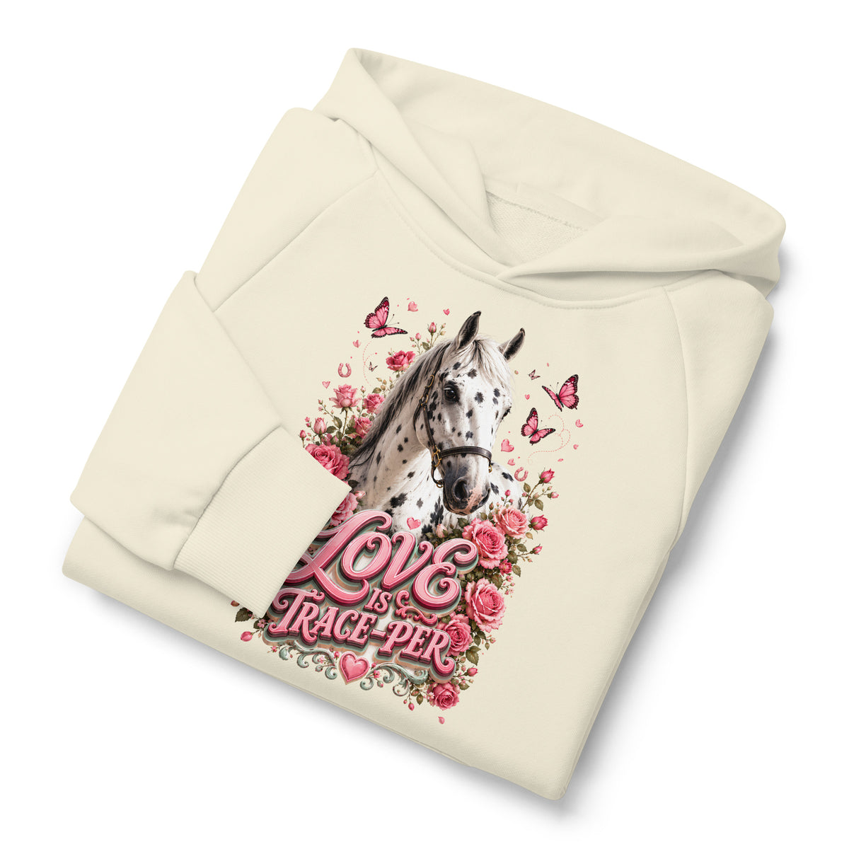Horse Lovers: Appaloosa Floral Heart - Super Heavyweight Hoodie by printfluence.net