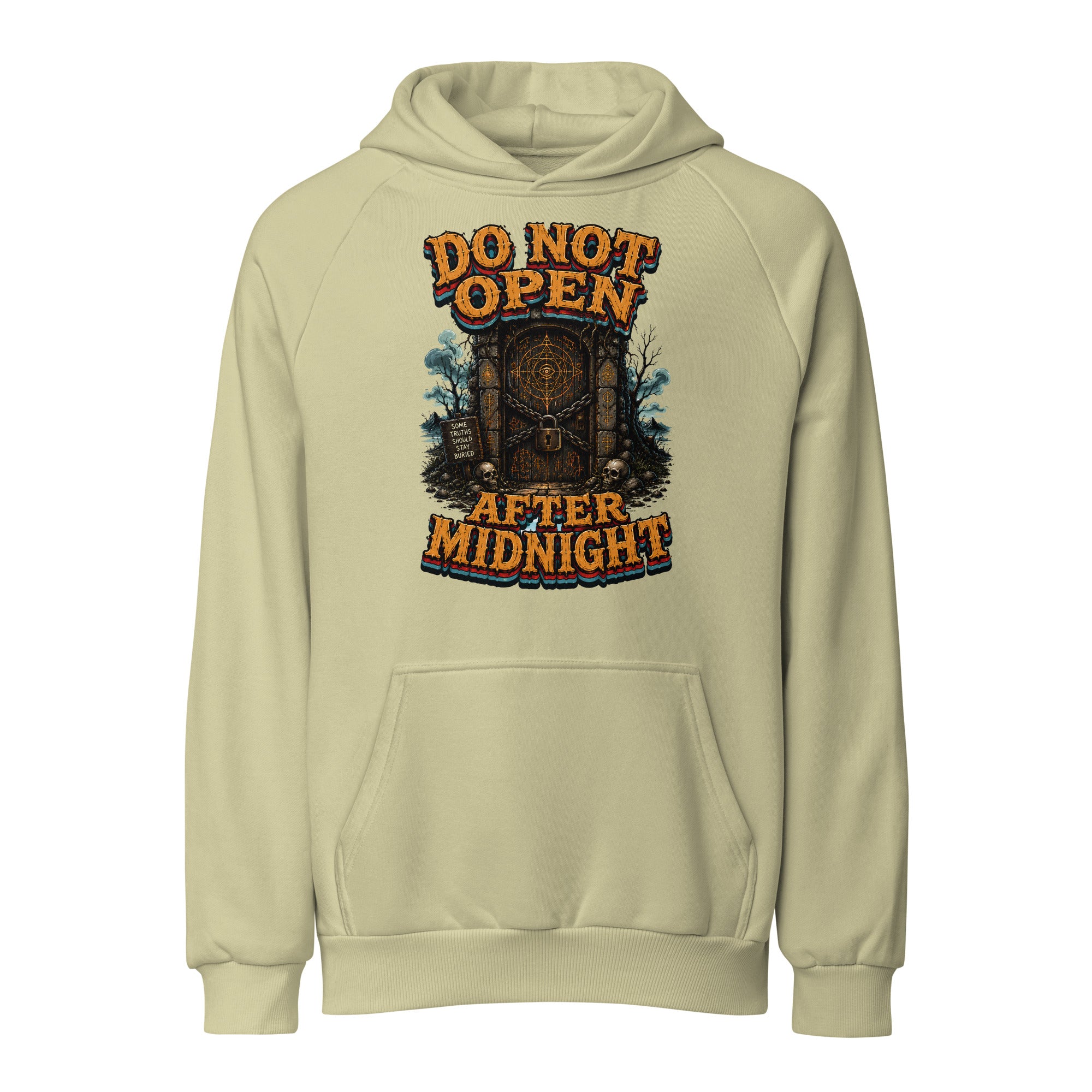 Do Not Open After Midnight Horror Mystery Unisex Super Heavyweight Hoodie by printfluence.net