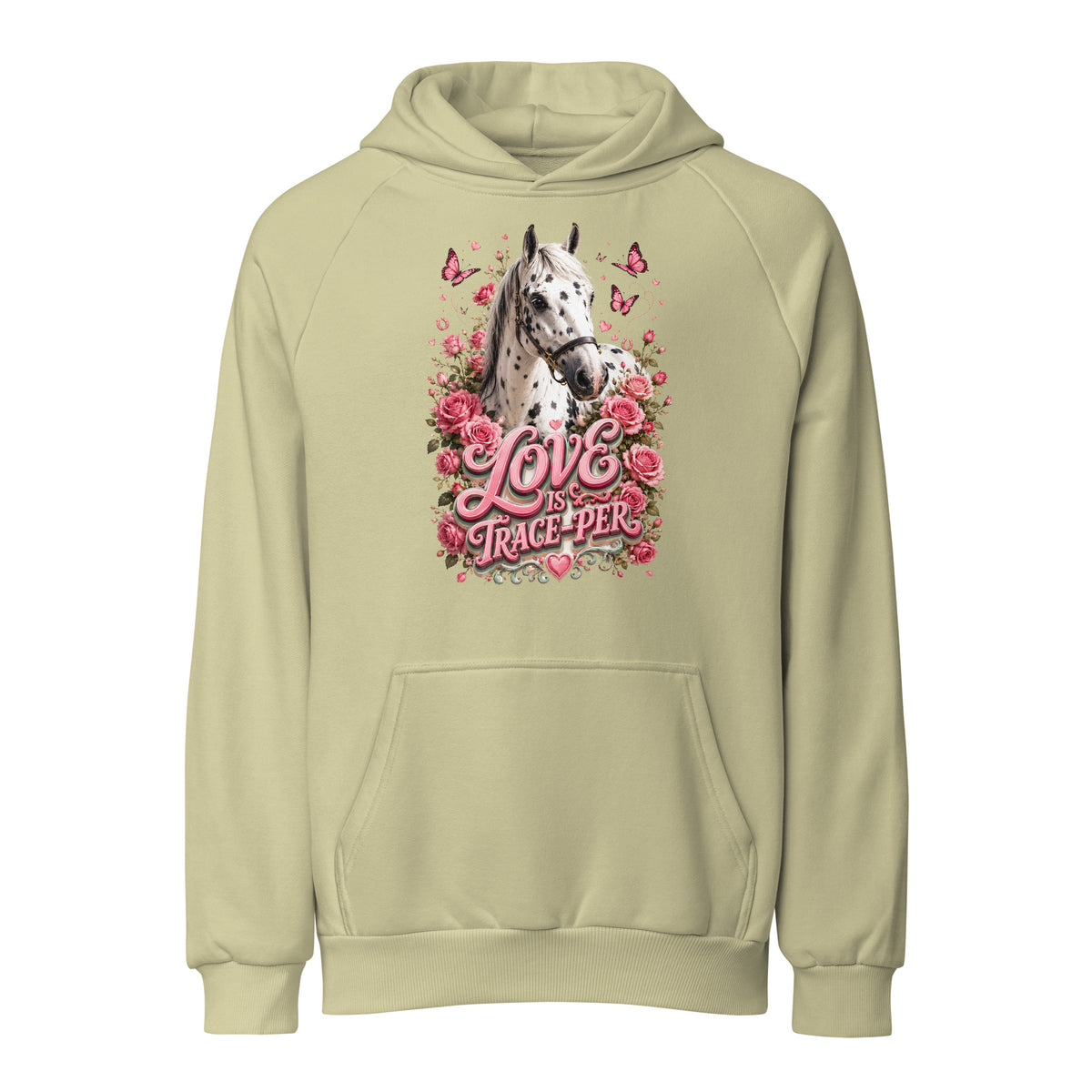 Horse Lovers: Appaloosa Floral Heart - Super Heavyweight Hoodie by printfluence.net