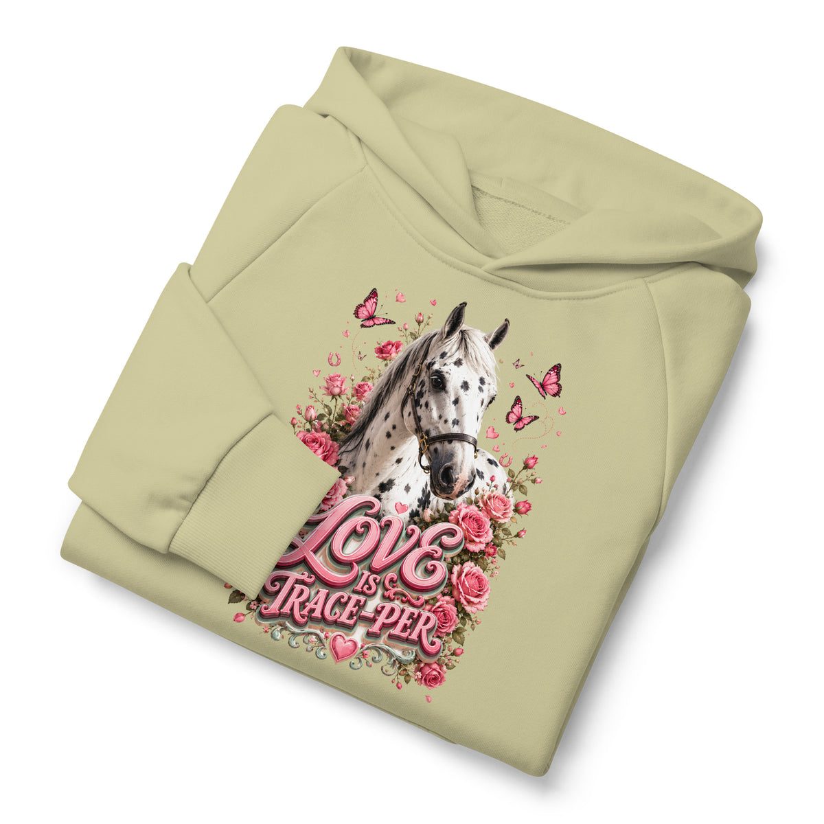 Horse Lovers: Appaloosa Floral Heart - Super Heavyweight Hoodie by printfluence.net