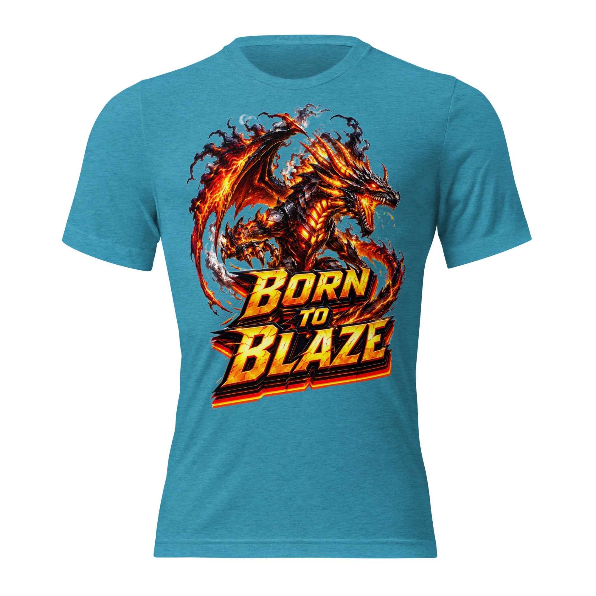 Short sleeve t-shirt - Volcanic Lava Dragon - Born to Blaze Premium Graphic Design by printfluence.net