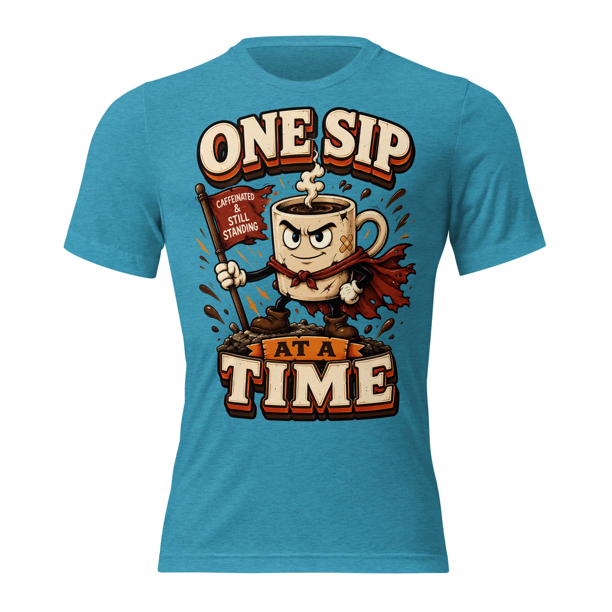 Coffee Lovers Short Sleeve Tee - One Sip At A Time! by printfluence.net
