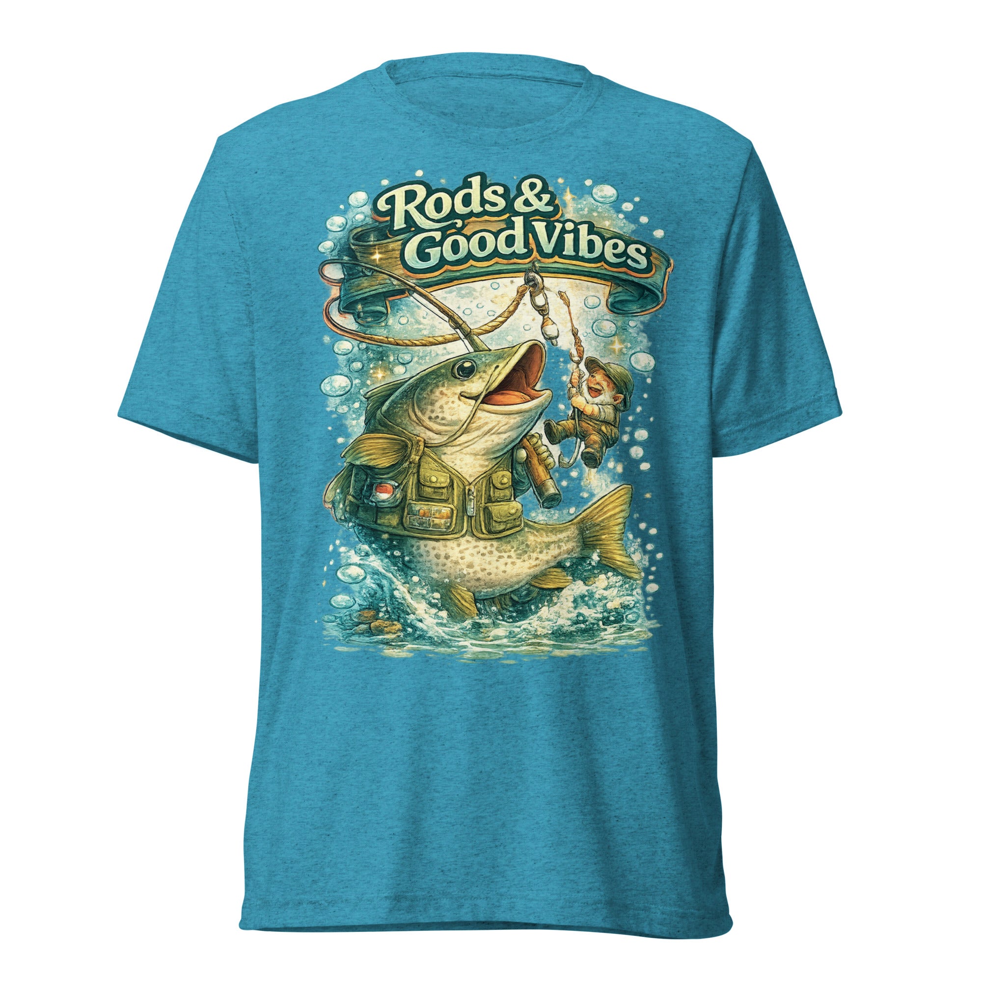 Rods & Good Vibes Fishing T-Shirt | Funny Fishing Lovers Gift by printfluence.net