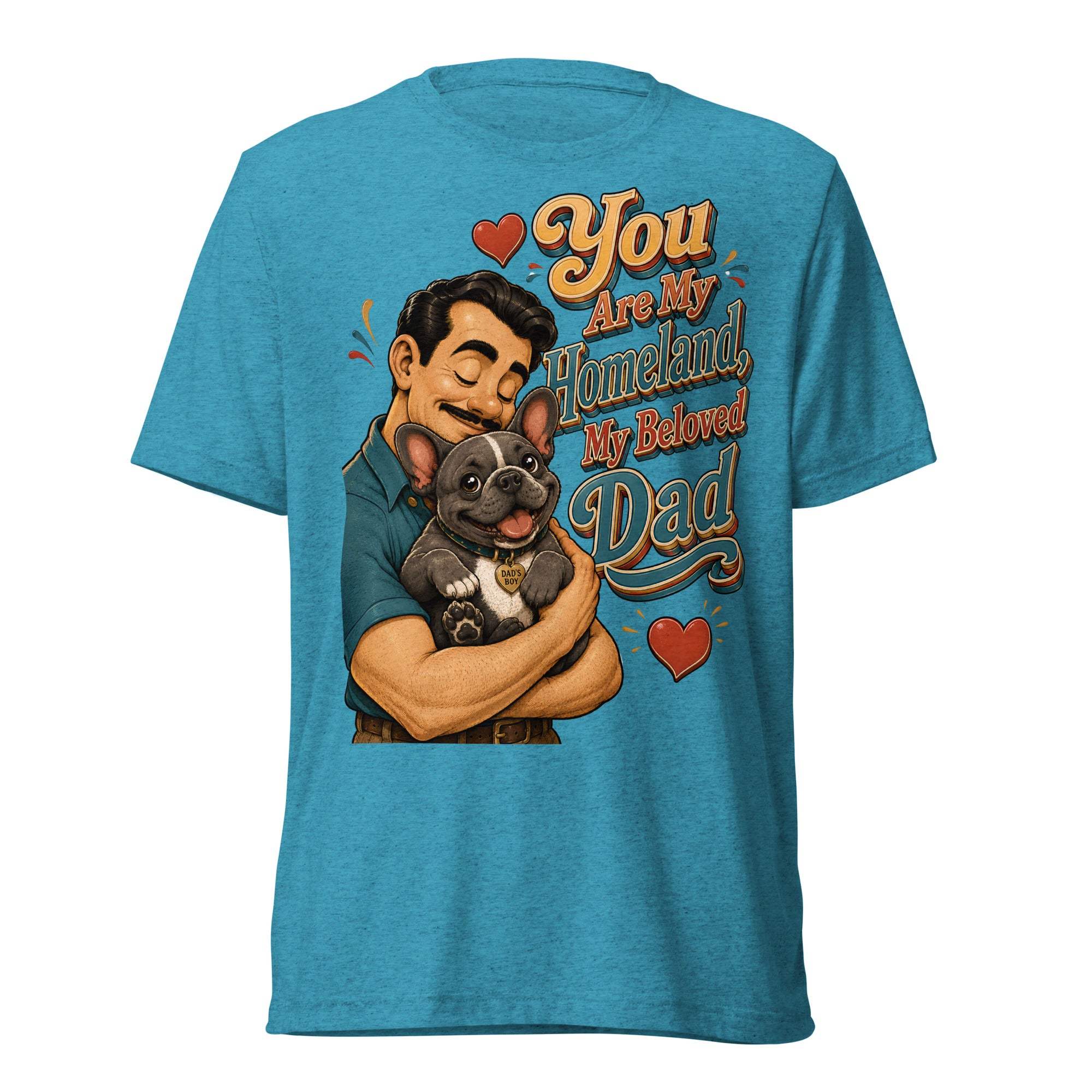French Bulldog Dad Homeland Retro T-Shirt by printfluence.net
