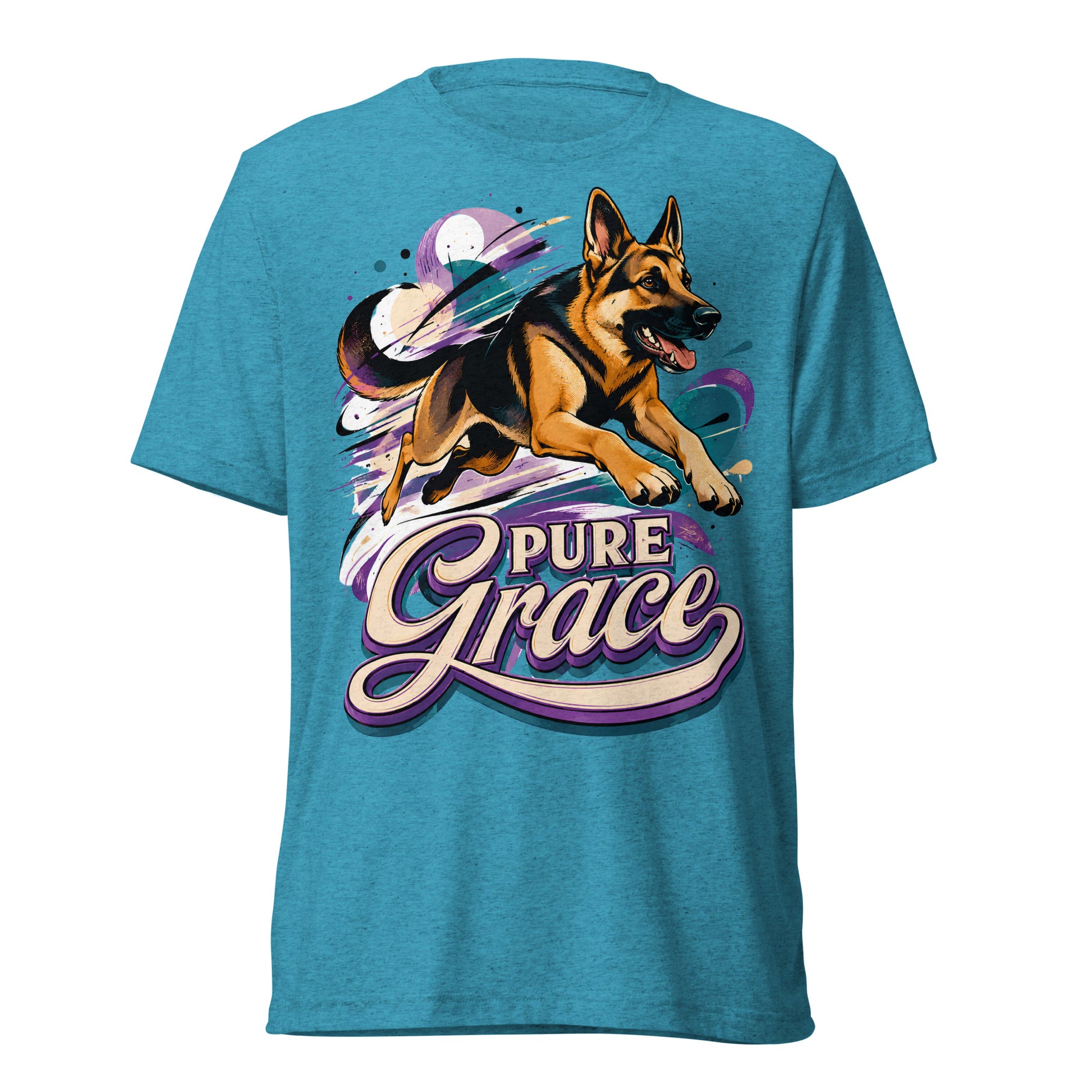 Pure Grace Graphic Tri-Blend T-Shirt | Vintage German Shepherd Unisex Tee T-6 by printfluence.net