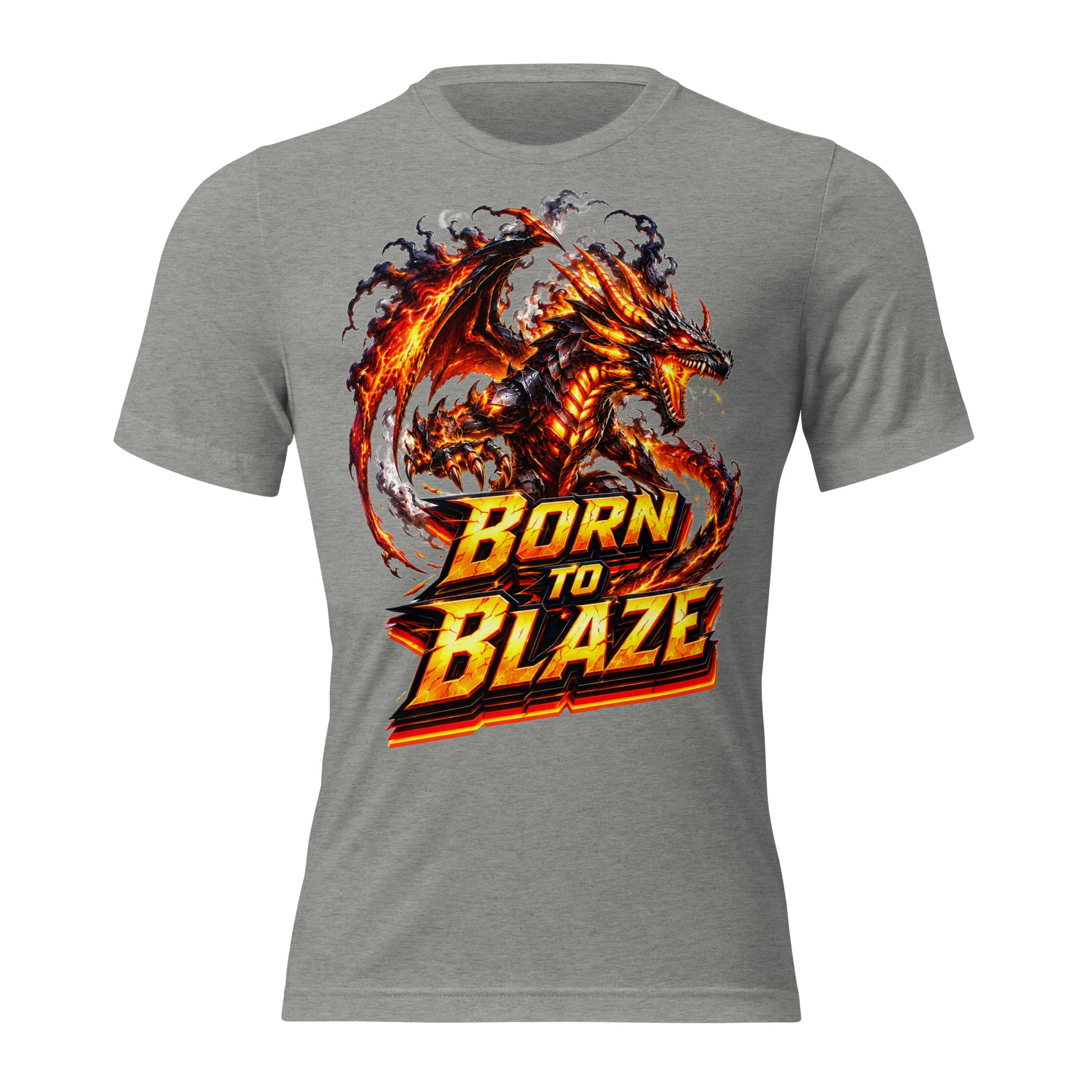 Short sleeve t-shirt - Volcanic Lava Dragon - Born to Blaze Premium Graphic Design by printfluence.net