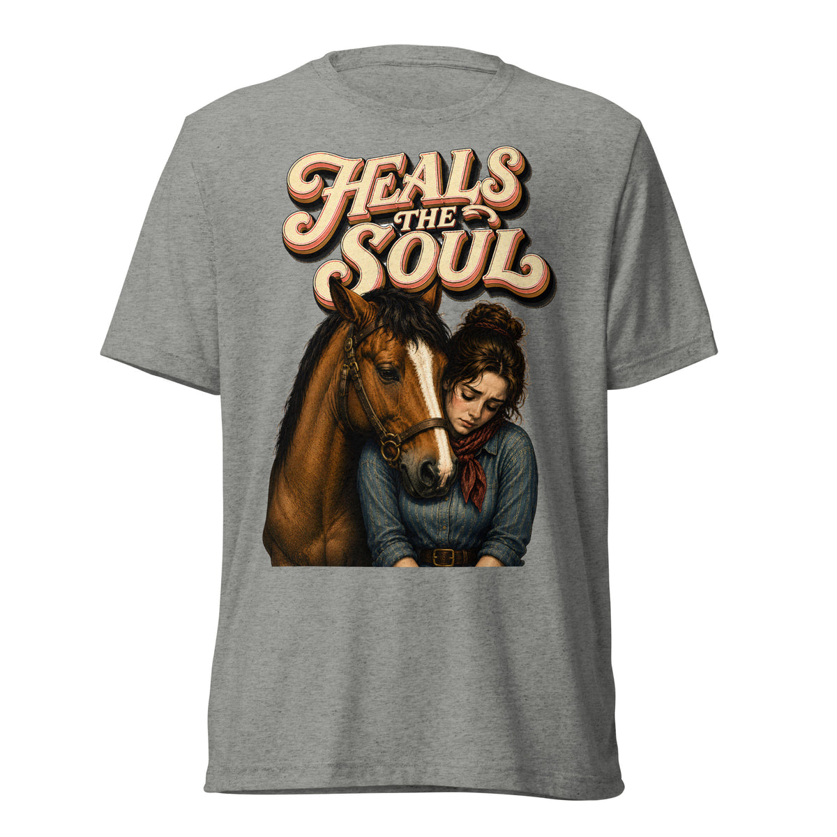Heals The Soul Horse Short Sleeve Tee - Horse Lovers Edition by printfluence.net