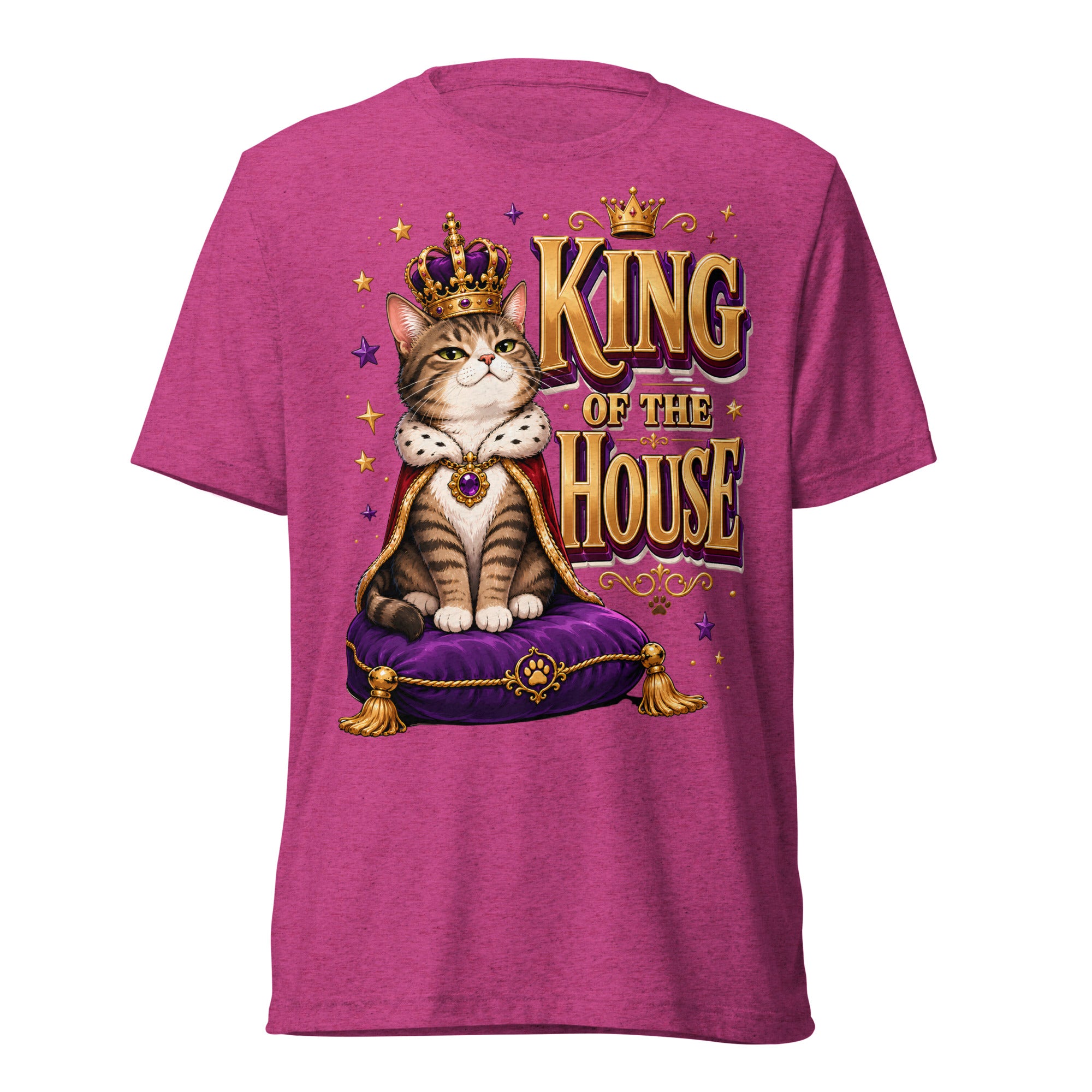 Short sleeve t-shirt - Elite King Of The House Cat - Premium Luxury Royal Feline Design by printfluence.net