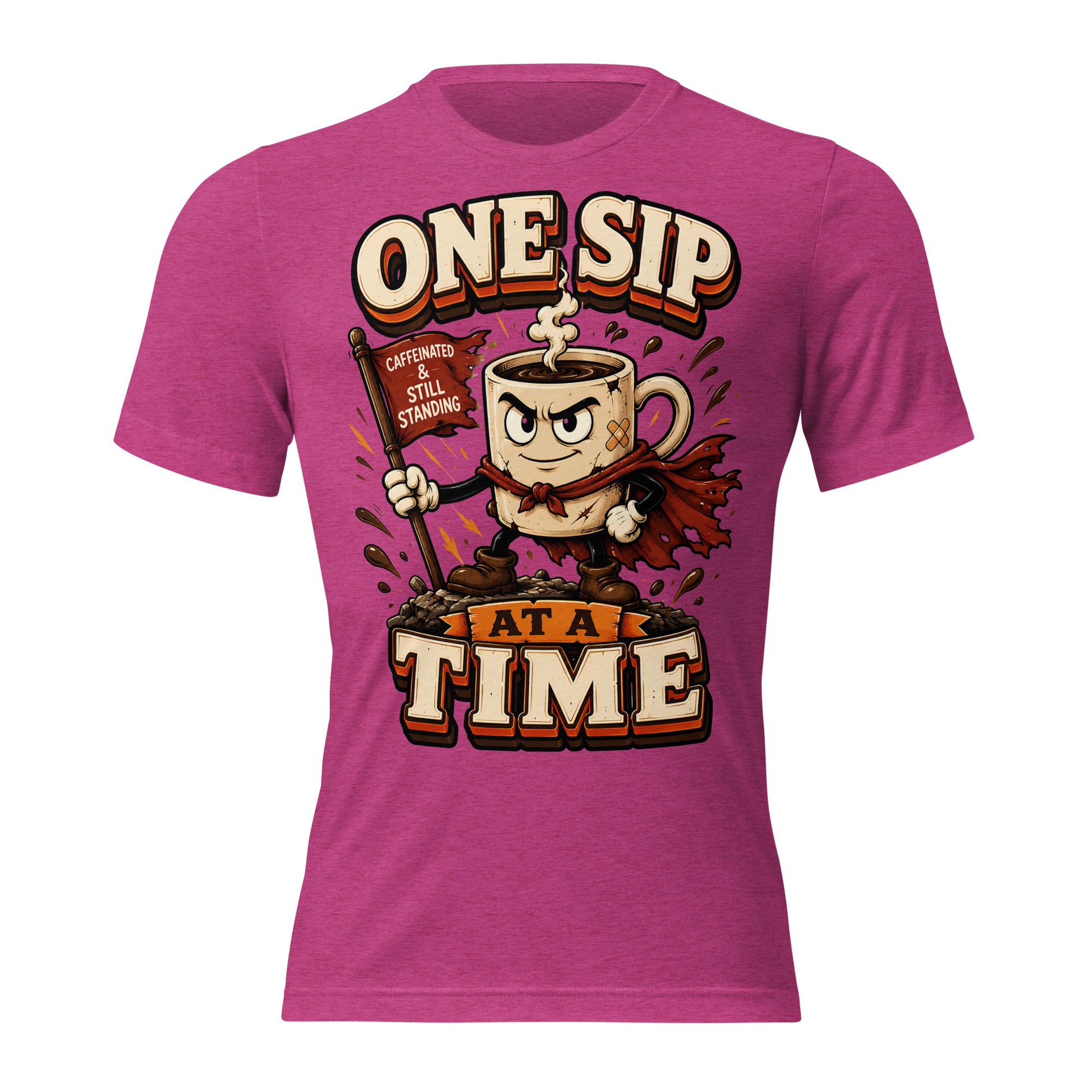Coffee Lovers Short Sleeve Tee - One Sip At A Time! by printfluence.net