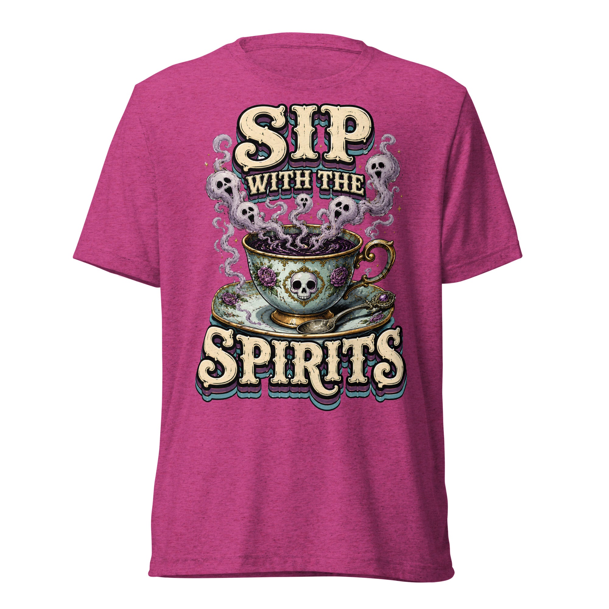 Sip with the Spirits T-Shirt - Gothic Horror & Mystery Tee by printfluence.net
