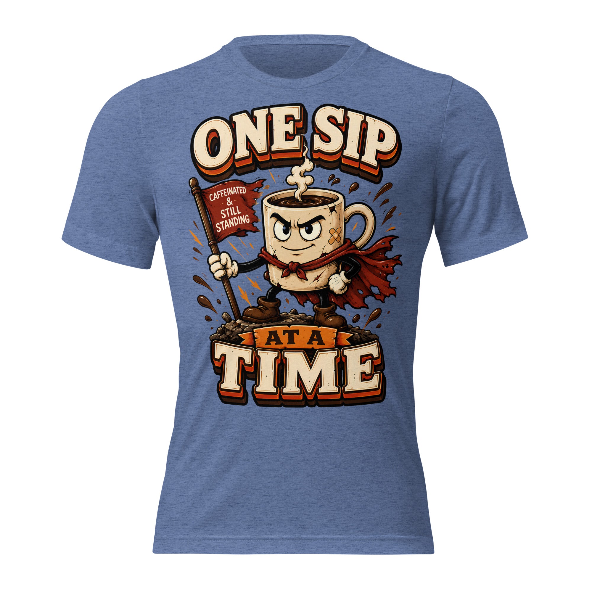 Coffee Lovers Short Sleeve Tee - One Sip At A Time! by printfluence.net