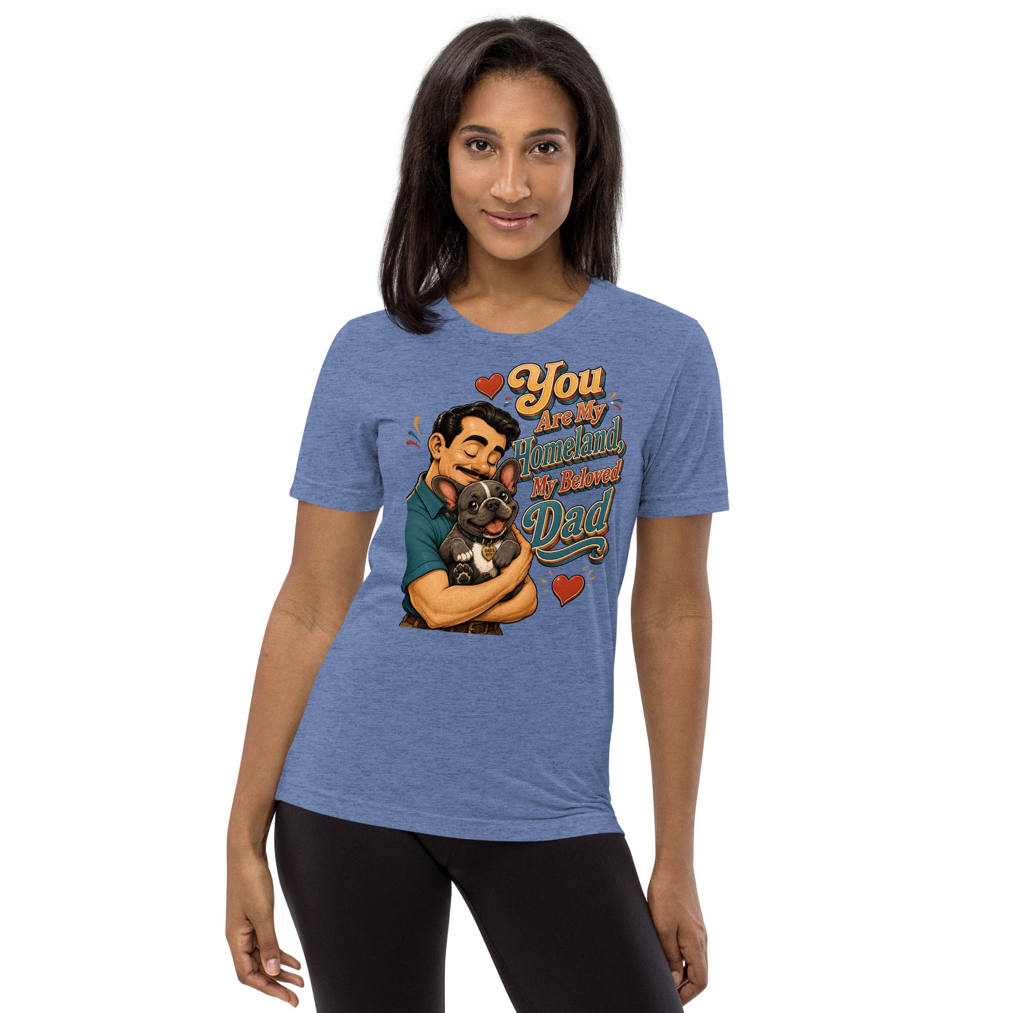 French Bulldog Dad Homeland Retro T-Shirt by printfluence.net
