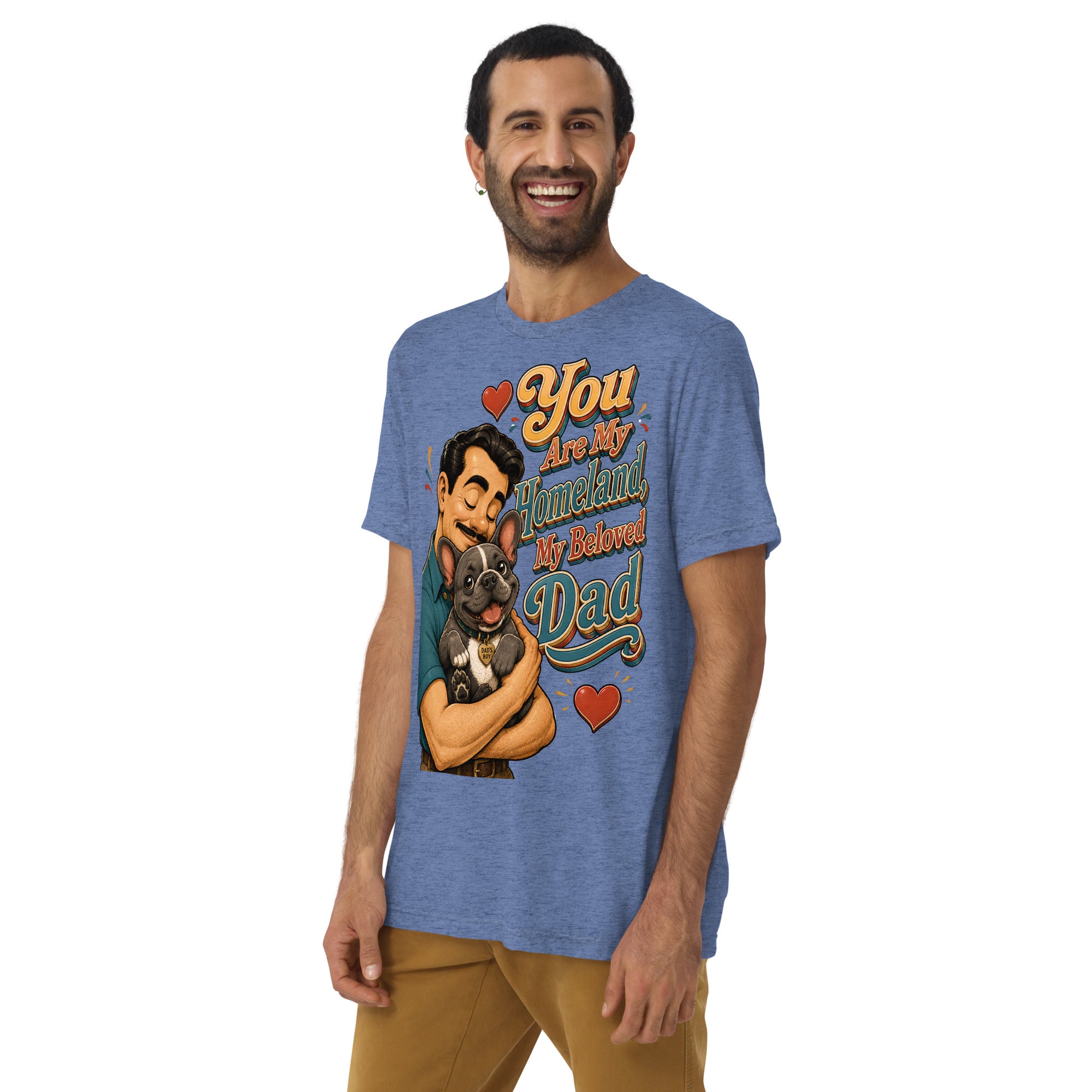 French Bulldog Dad Homeland Retro T-Shirt by printfluence.net