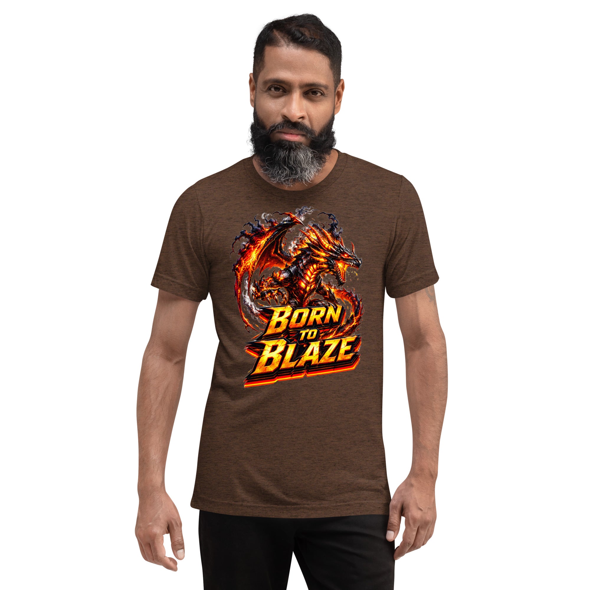 Short sleeve t-shirt - Volcanic Lava Dragon - Born to Blaze Premium Graphic Design by printfluence.net