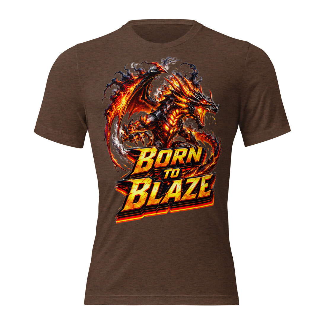 Short sleeve t-shirt - Volcanic Lava Dragon - Born to Blaze Premium Graphic Design by printfluence.net