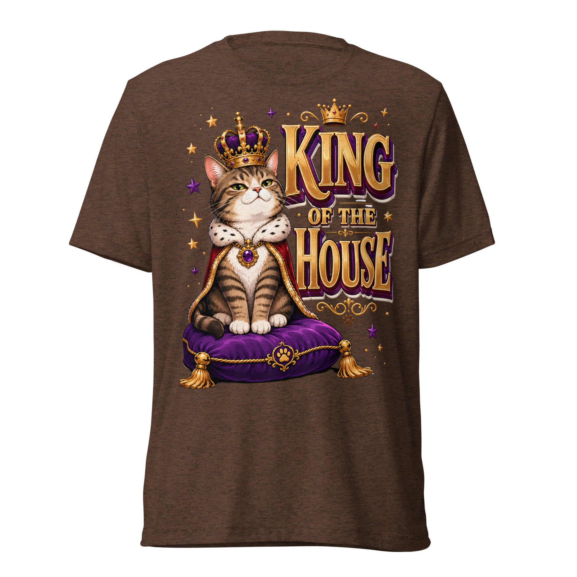 Short sleeve t-shirt - Elite King Of The House Cat - Premium Luxury Royal Feline Design by printfluence.net