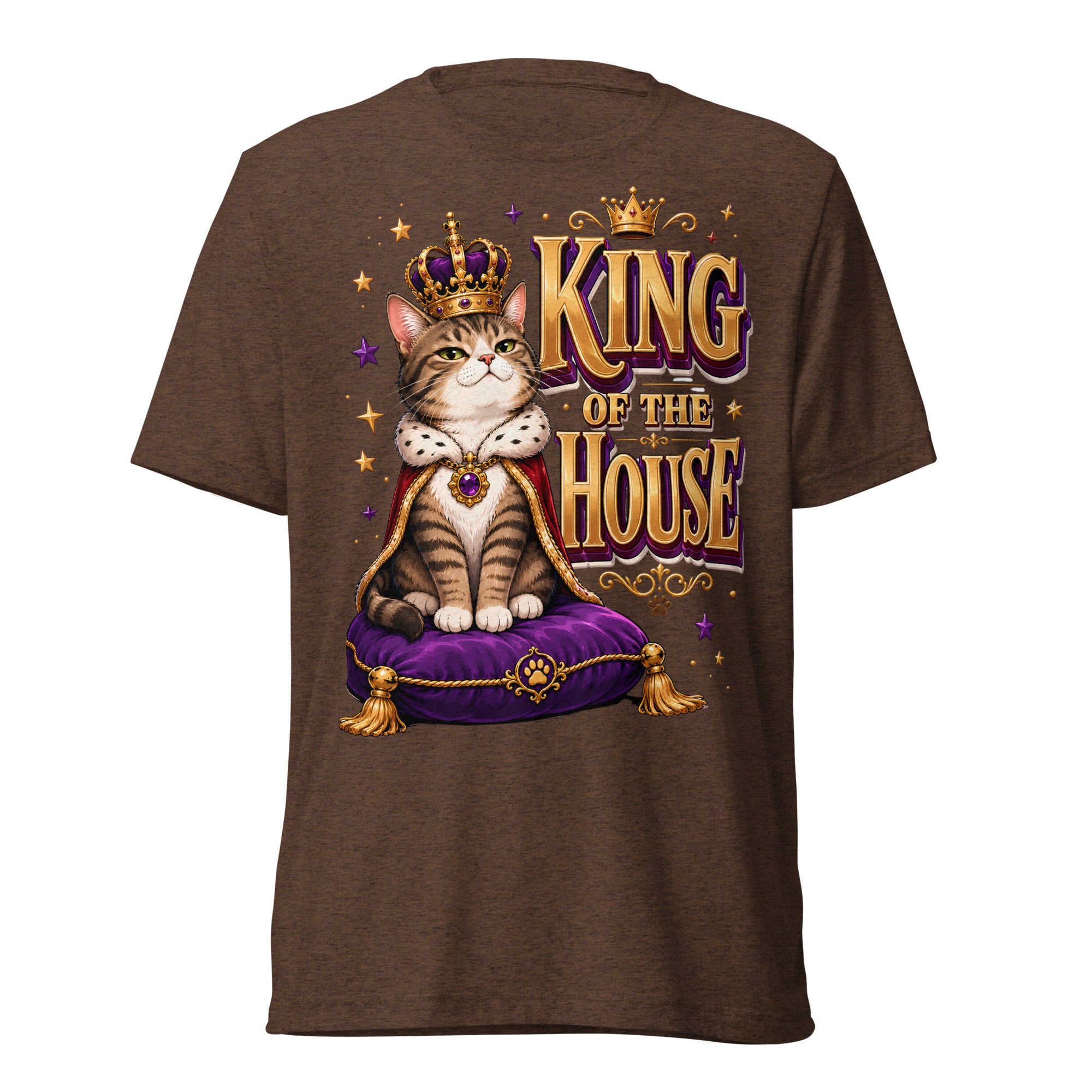 Short sleeve t-shirt - Elite King Of The House Cat - Premium Luxury Royal Feline Design by printfluence.net