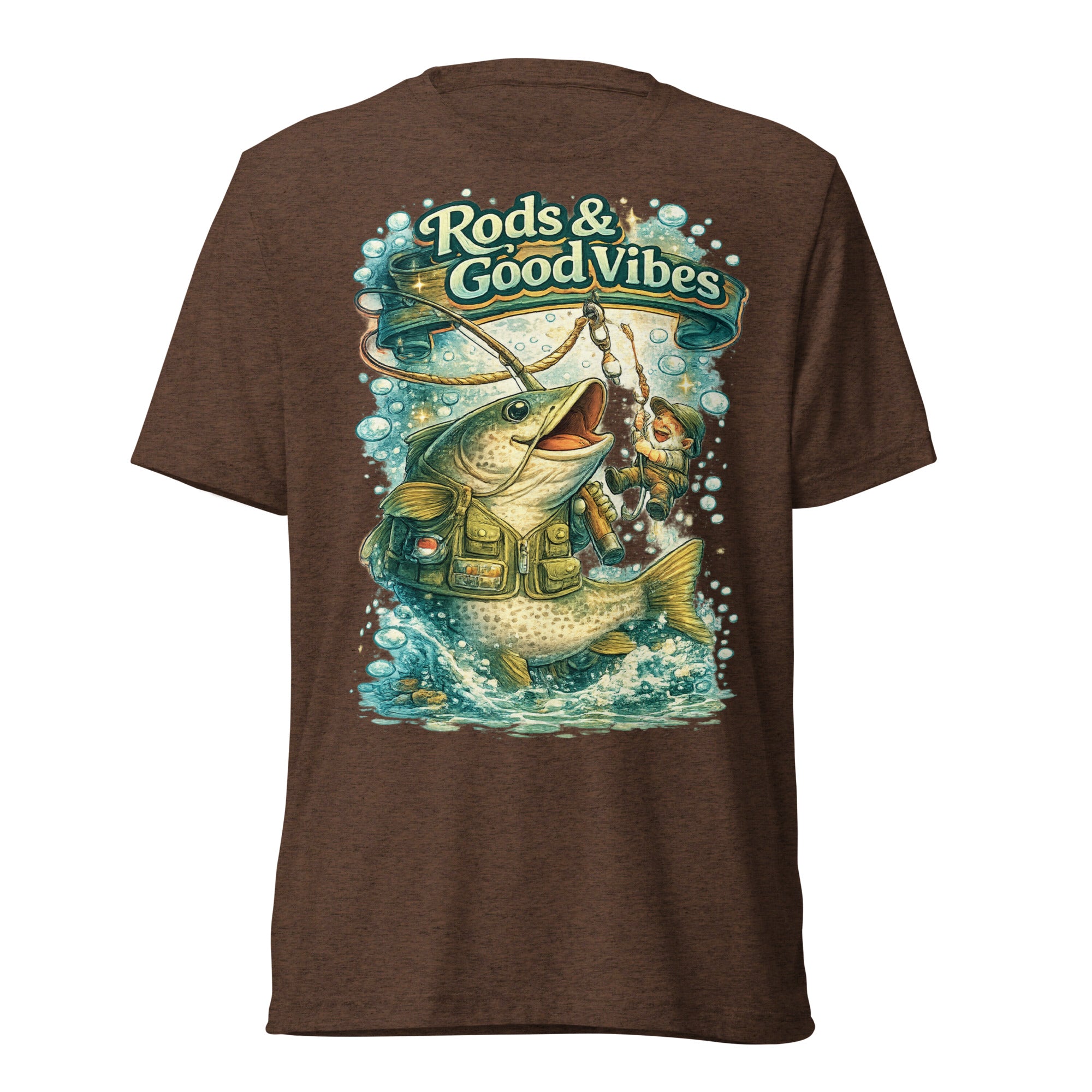 Rods & Good Vibes Fishing T-Shirt | Funny Fishing Lovers Gift by printfluence.net
