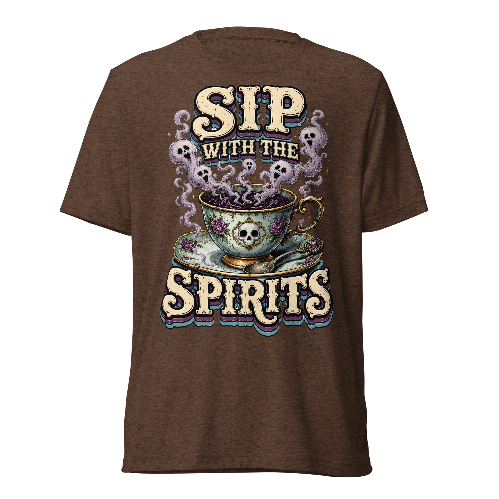 Sip with the Spirits T-Shirt - Gothic Horror & Mystery Tee by printfluence.net