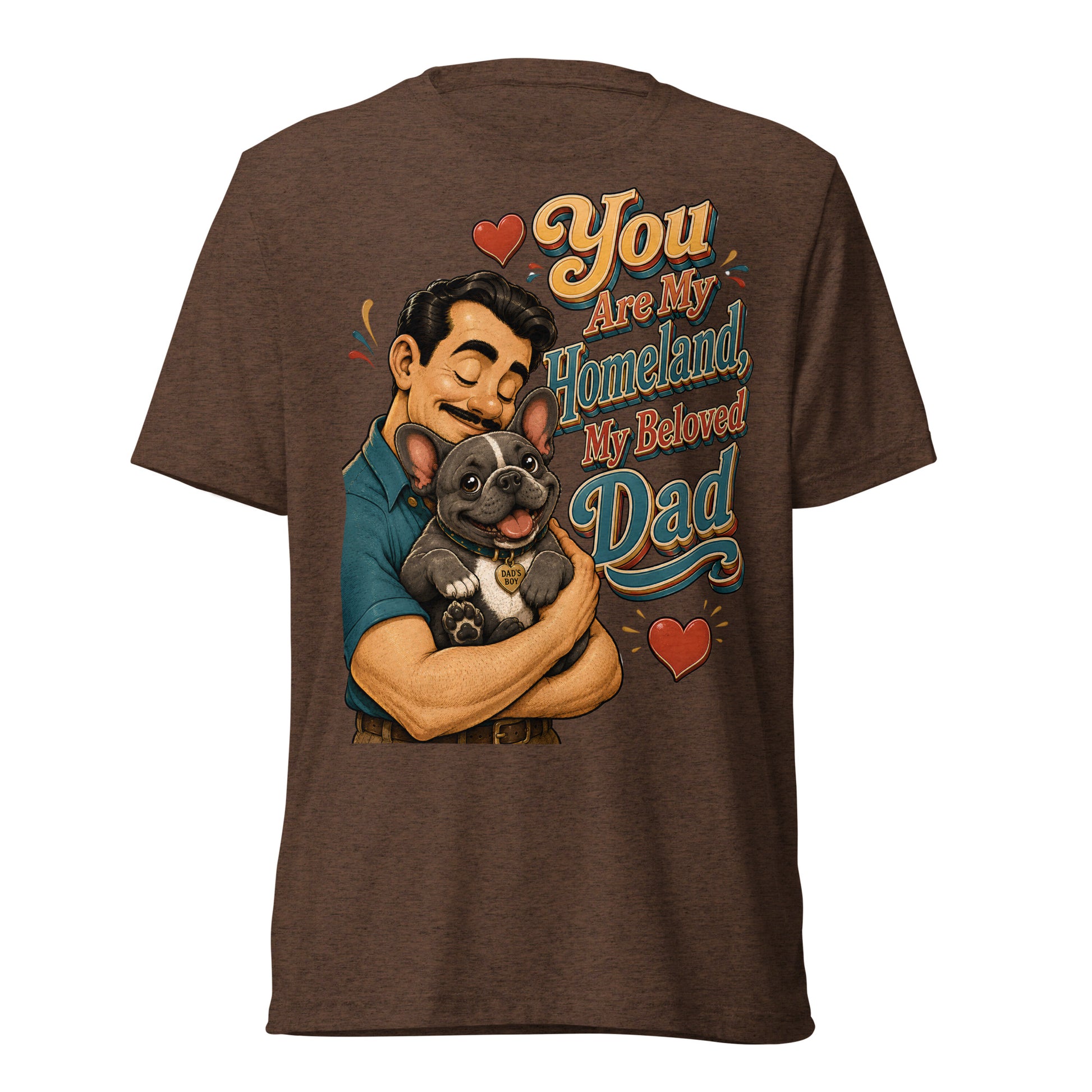 French Bulldog Dad Homeland Retro T-Shirt by printfluence.net
