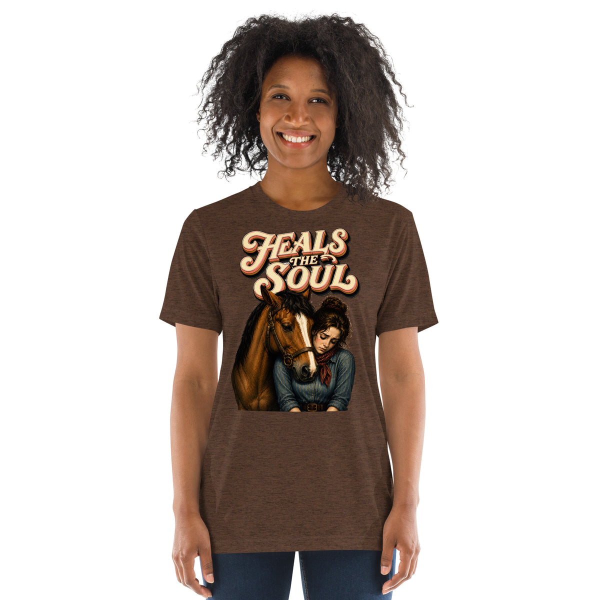 Heals The Soul Horse Short Sleeve Tee - Horse Lovers Edition by printfluence.net