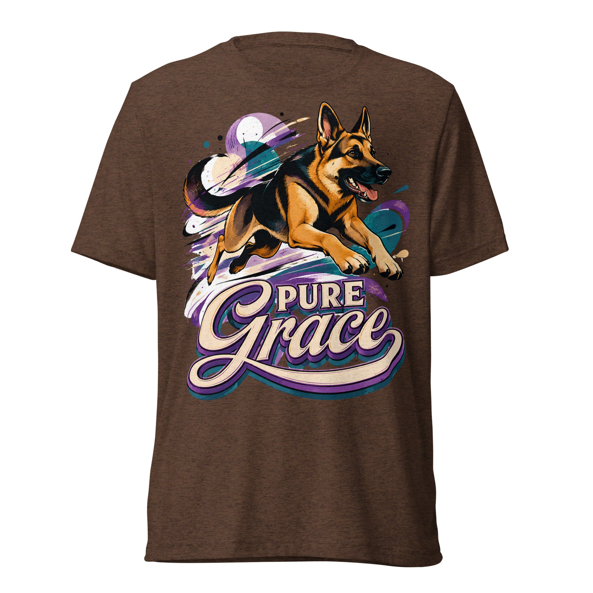Pure Grace Graphic Tri-Blend T-Shirt | Vintage German Shepherd Unisex Tee T-6 by printfluence.net