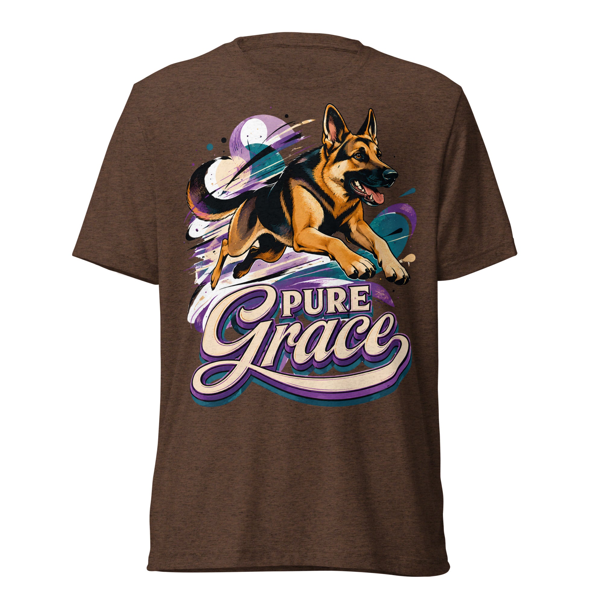 Pure Grace Graphic Tri-Blend T-Shirt | Vintage German Shepherd Unisex Tee T-6 by printfluence.net